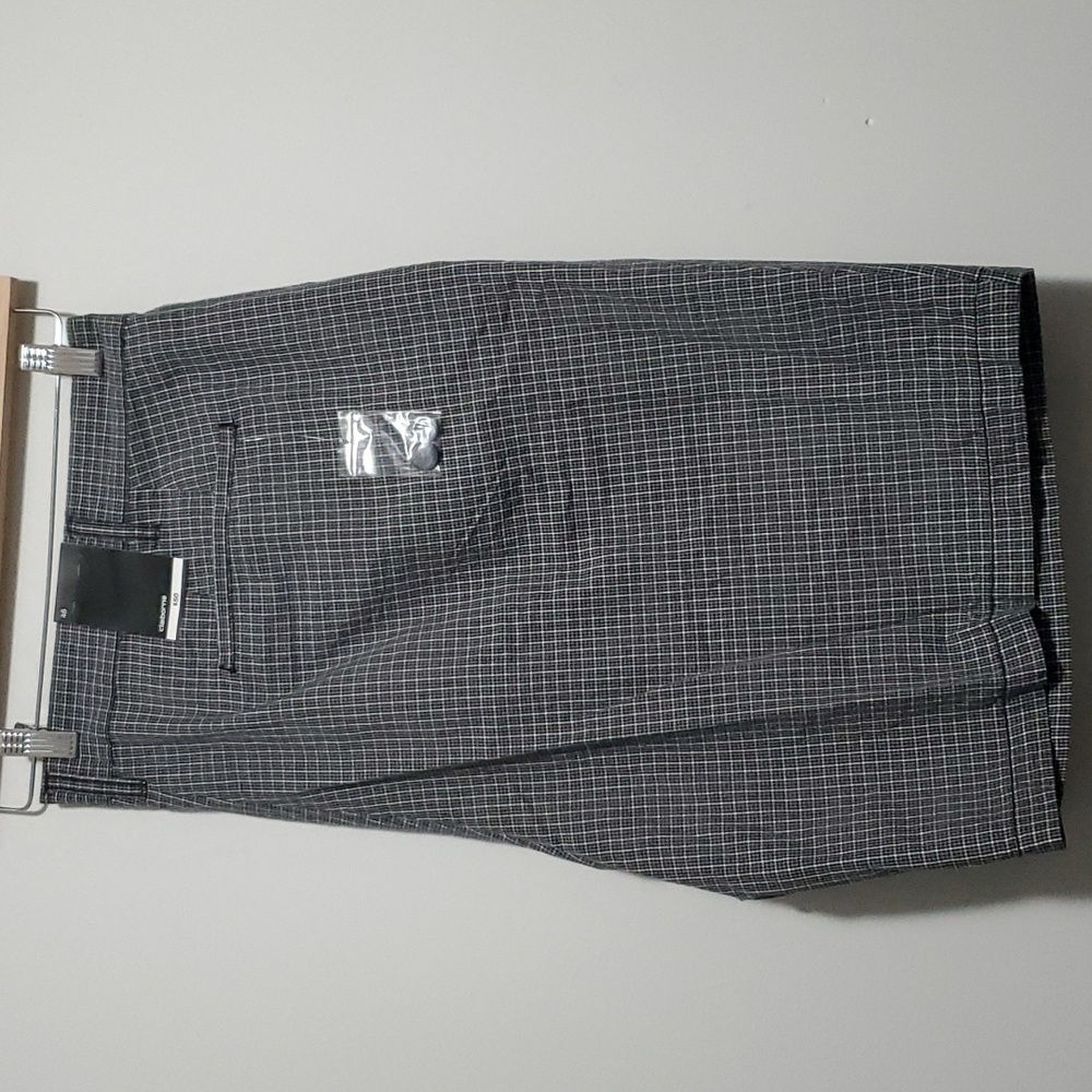 NWT Claiborne Black Plaid Shorts Size 48